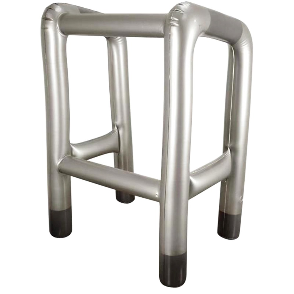 Zac's Alter Ego - Inflatable Zimmer Frame Accessoire Costume - Couleur argent